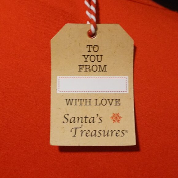 Santa’s Treasures Red Long Sleeve Tee Black and White Gnomes Women’s Medium - Picture 4 of 9